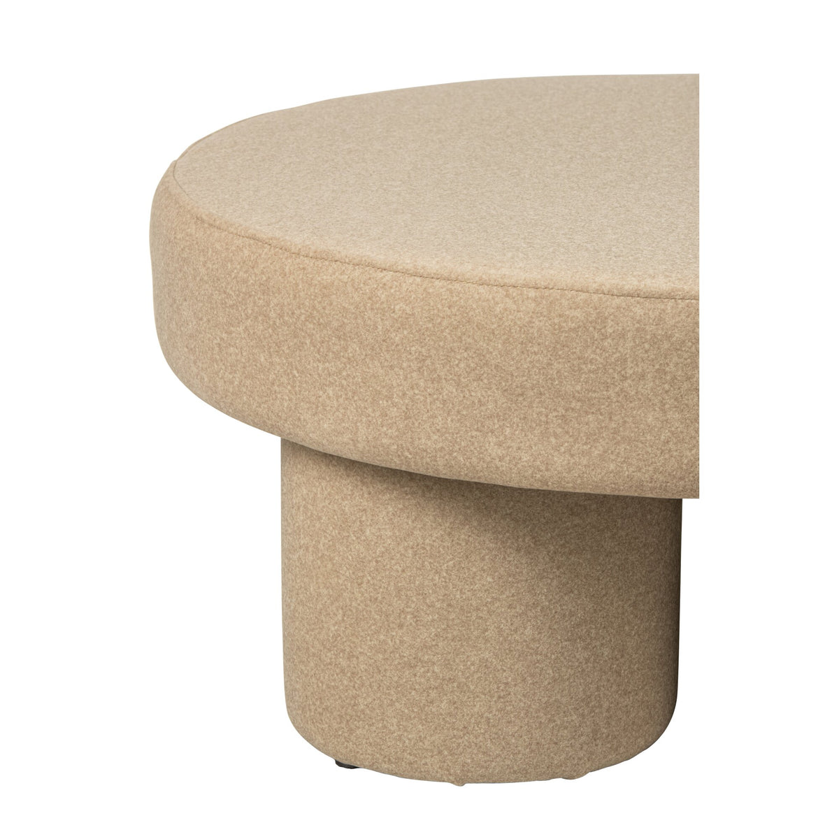 Pouf sur pieds Multiplex/Tissu Beige clair Large J-Line