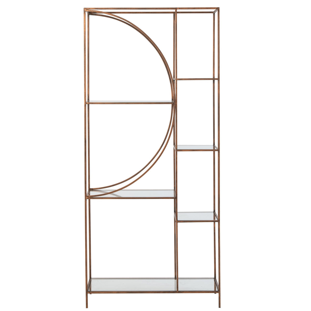 Étagère Fer Verre Bronze J-Line