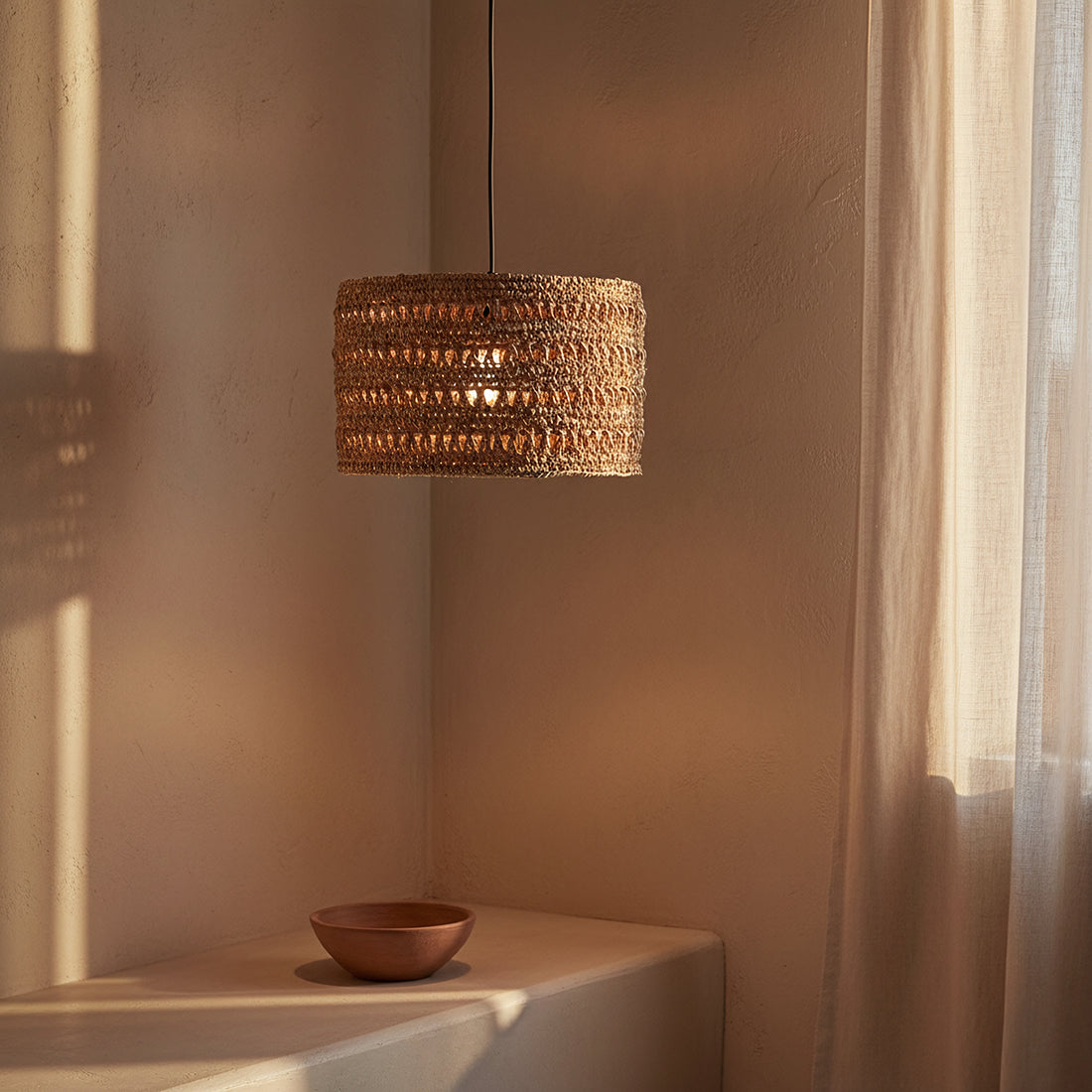 Suspension Herba Naturel Moyen Ø40cm Matières premières