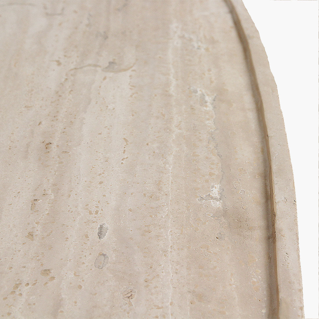 Table basse en travertin ovale Raw Materials