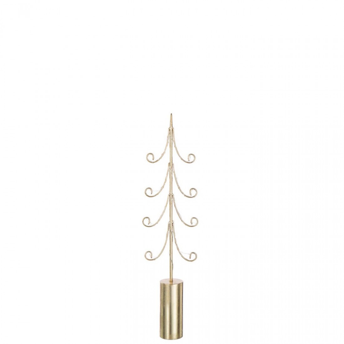 Lampadaire LED à pied cylindrique en fer couleur or, lot de 3 J-Line