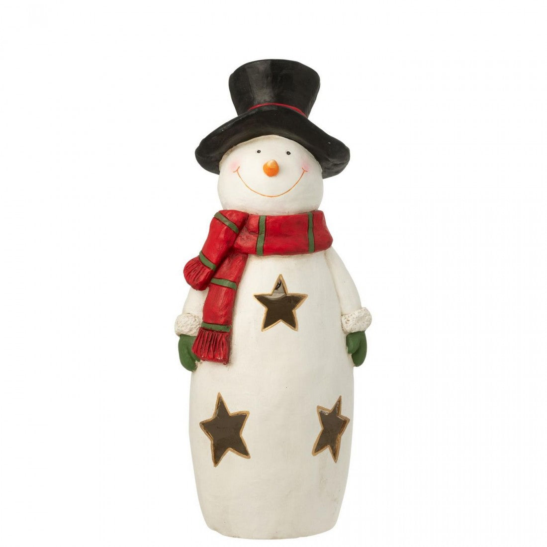 Photophore Bonhomme de neige Écharpe + Chapeau Magnésium Multicolore Large J-Line
