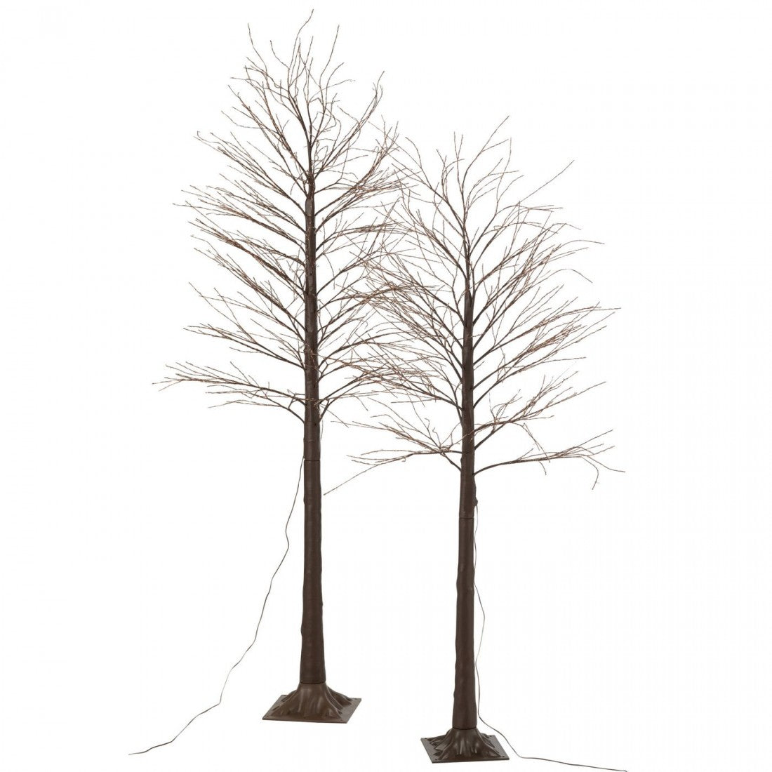 Arbre 2000 LED Plastique Marron Moyen H180cm J-Line