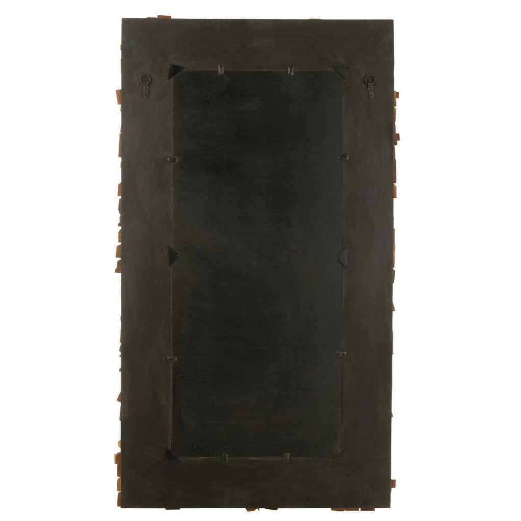 Miroir Syma Bois Recyclé/Miroir Naturel Large J-Line