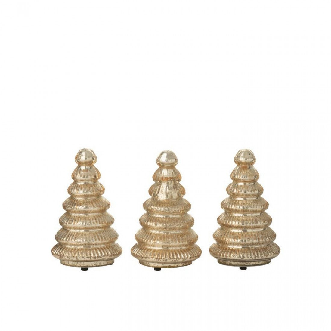 Lampadaire en verre côtelé doré, lot de 3 J-Line