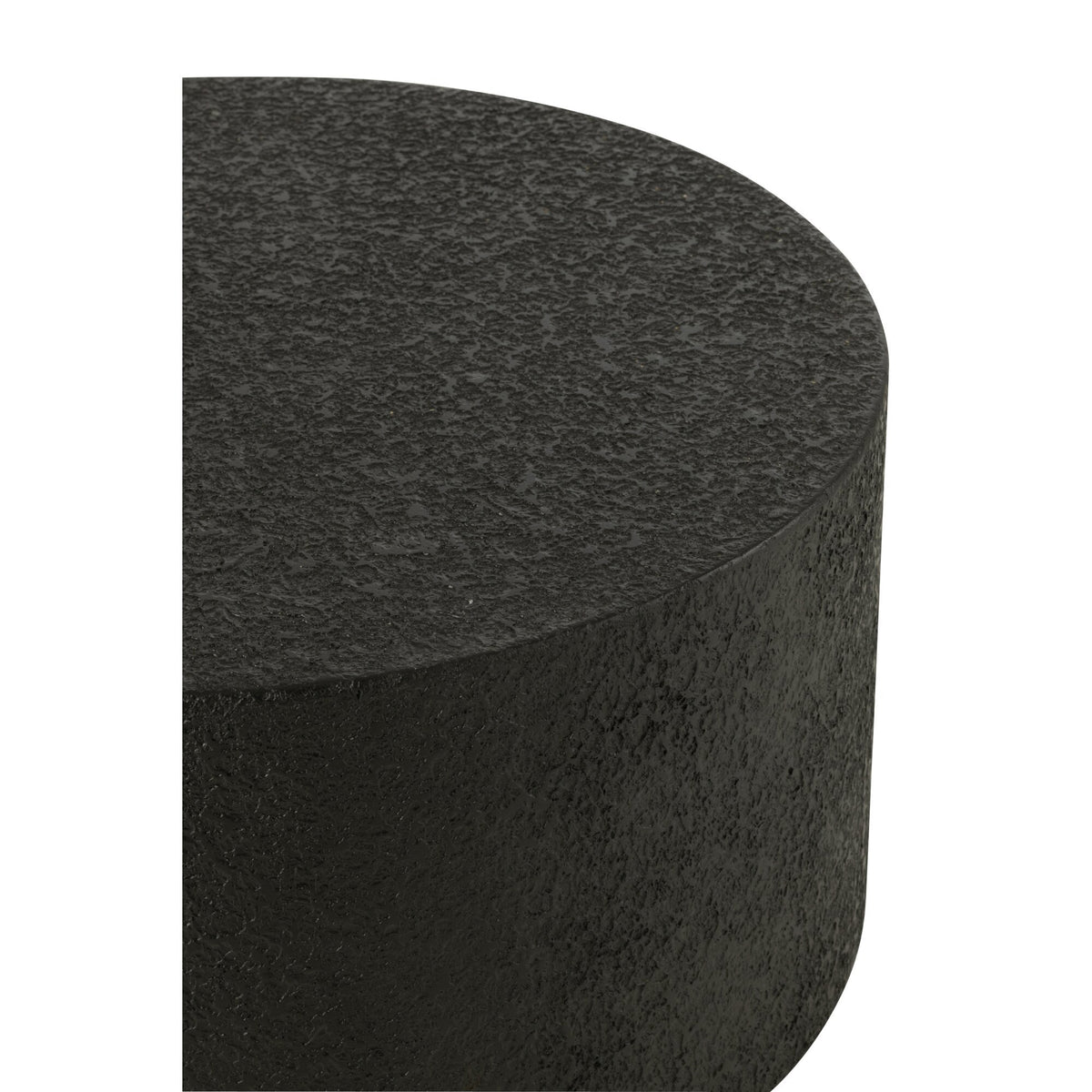 Table basse cylindre MDF noir J-Line