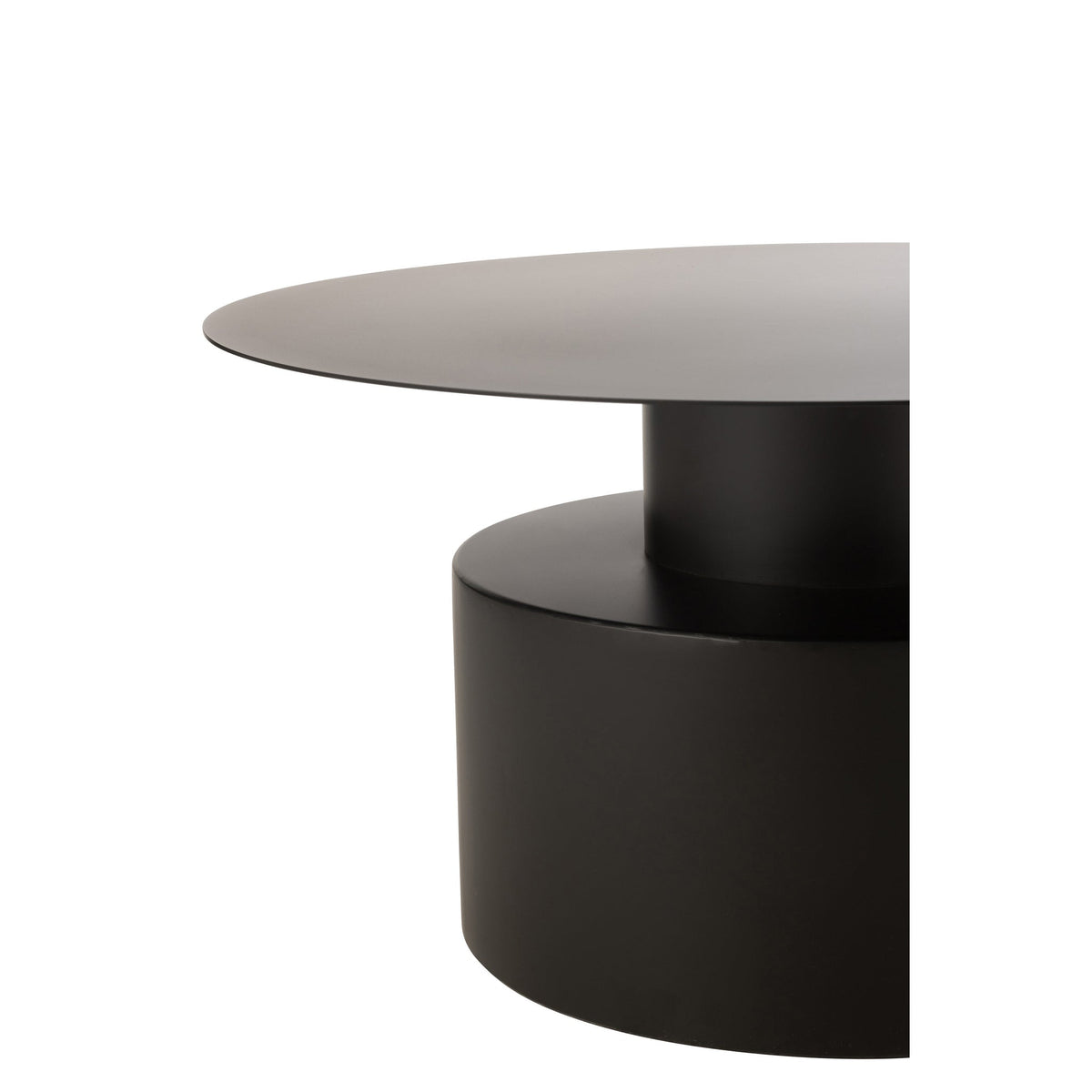 Table basse ronde en métal noir J-Line