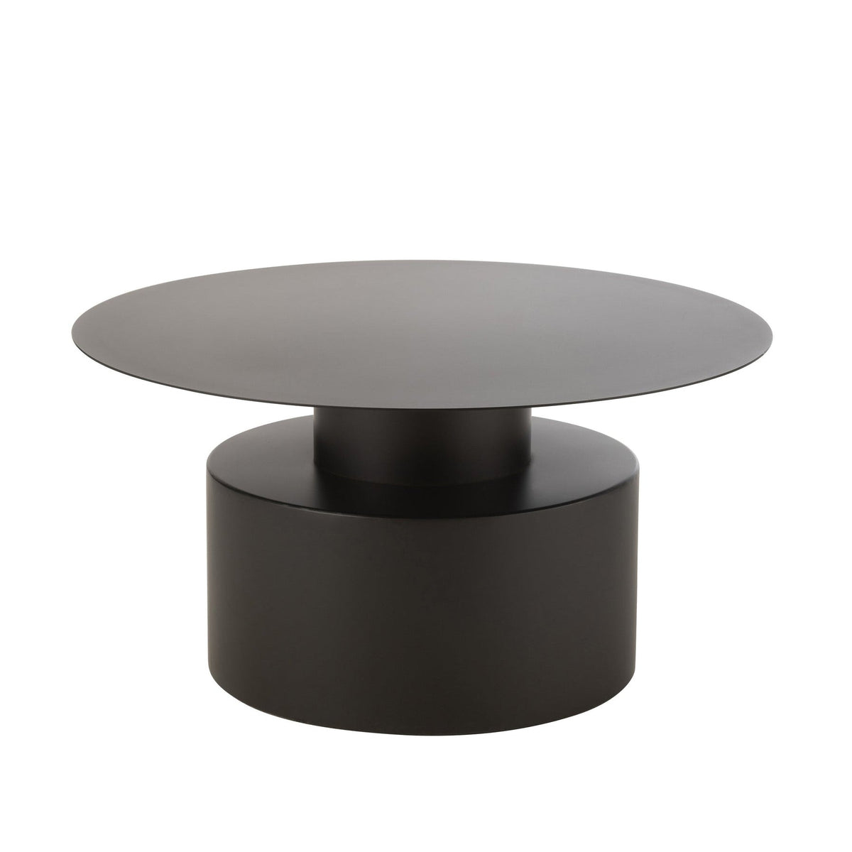 Table basse ronde en métal noir J-Line