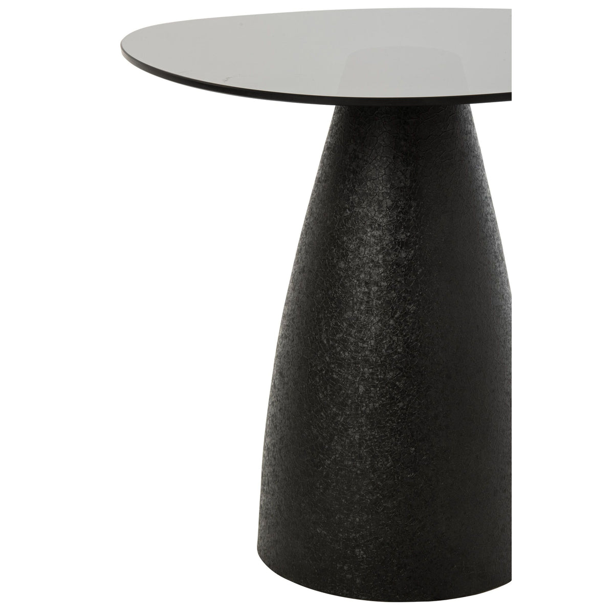 Tables basses Verre/Métal Noir Lot de 2 J-Line