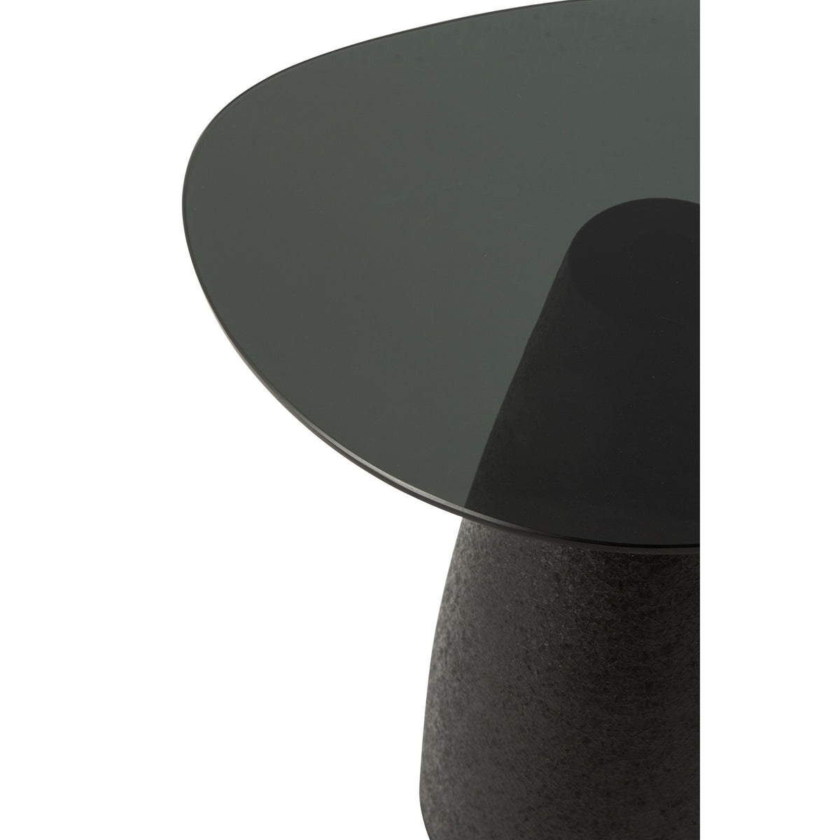 Tables basses Verre/Métal Noir Lot de 2 J-Line