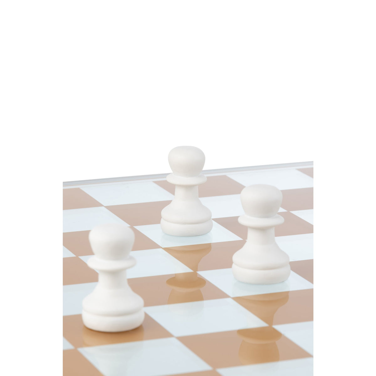 Jeu d’échecs en verre et polyrésine multicolore J-Line