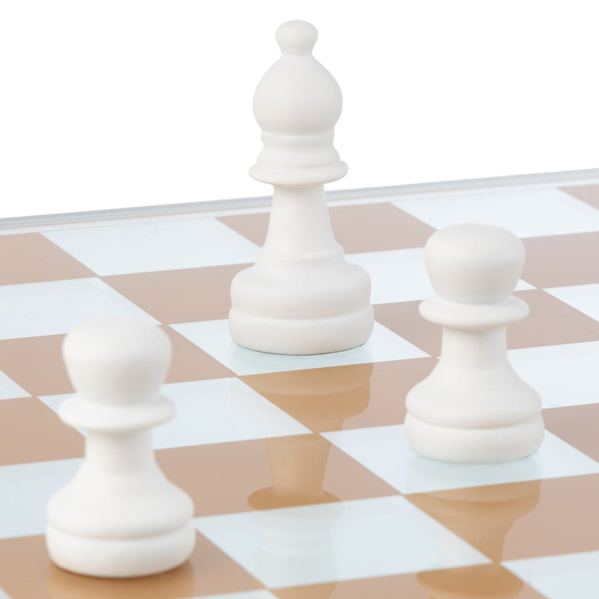 Jeu d’échecs en verre et polyrésine multicolore J-Line