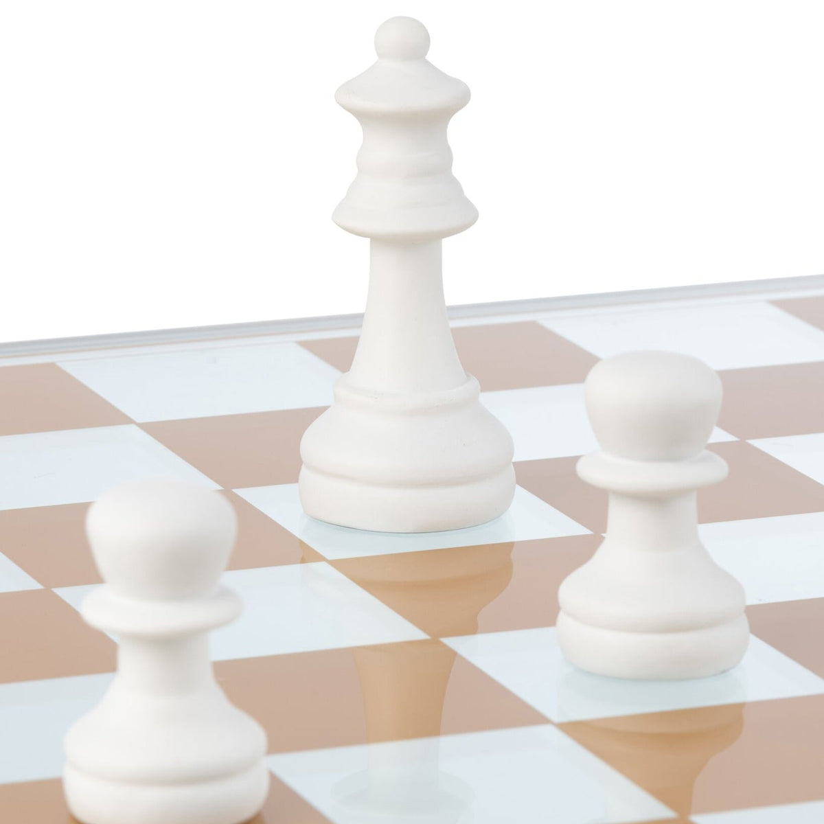 Jeu d’échecs en verre et polyrésine multicolore J-Line