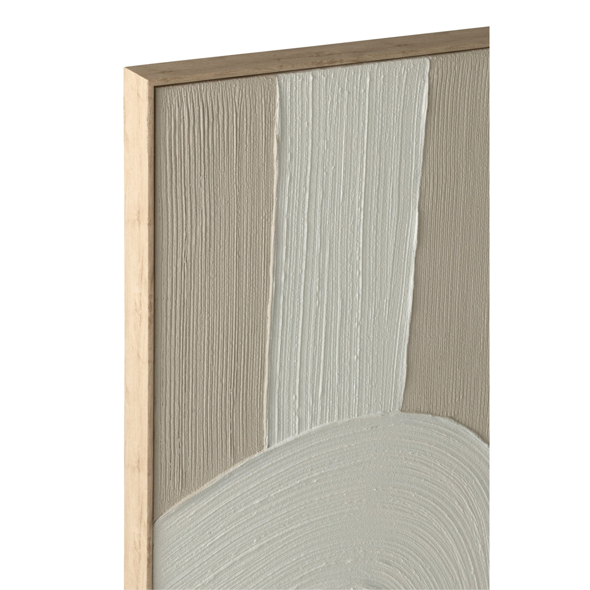 Tableau Lignes Bois de pin Blanc/Beige clair J-Line