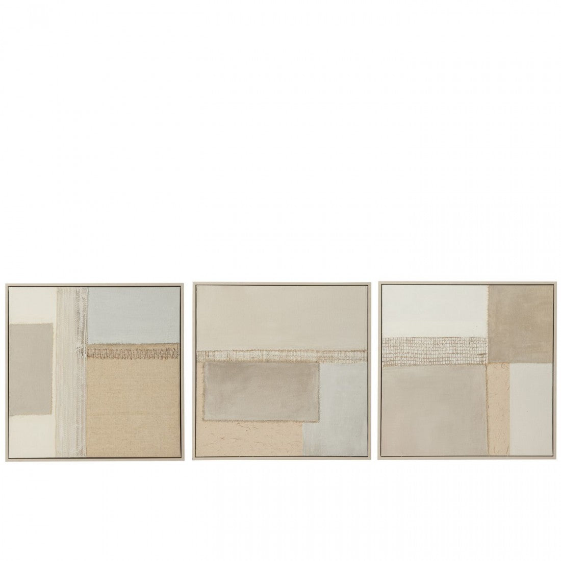Tableau Tod Toile/Bois de pin Lot de 3 J-LIne
