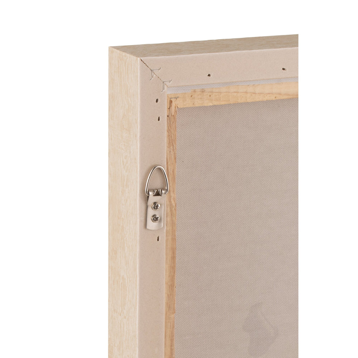 Tableau Vase Pampa Toile/Bois Beige Lot de 2 J-Line
