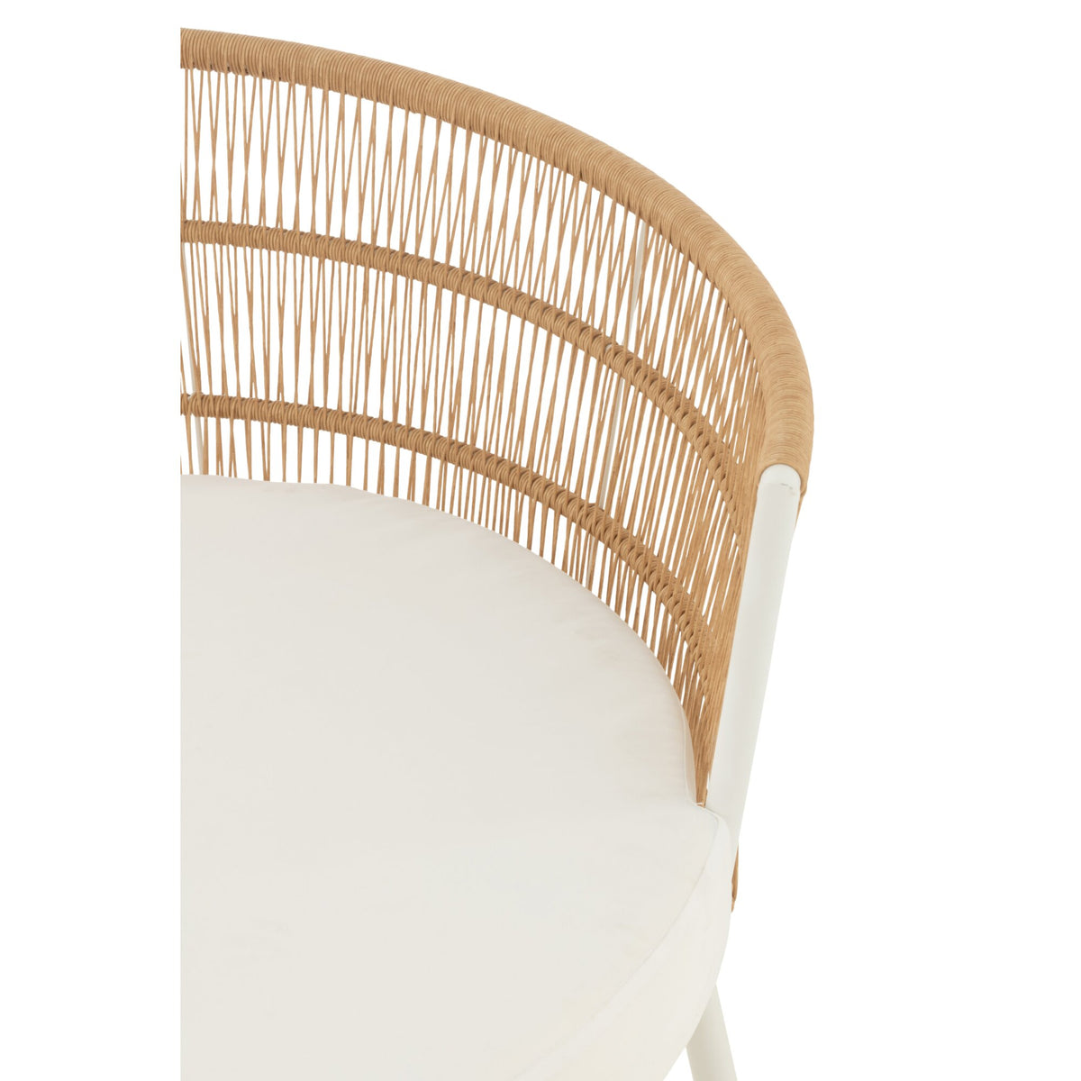 Chaise Joa Métal/Rotin Blanc J-Line