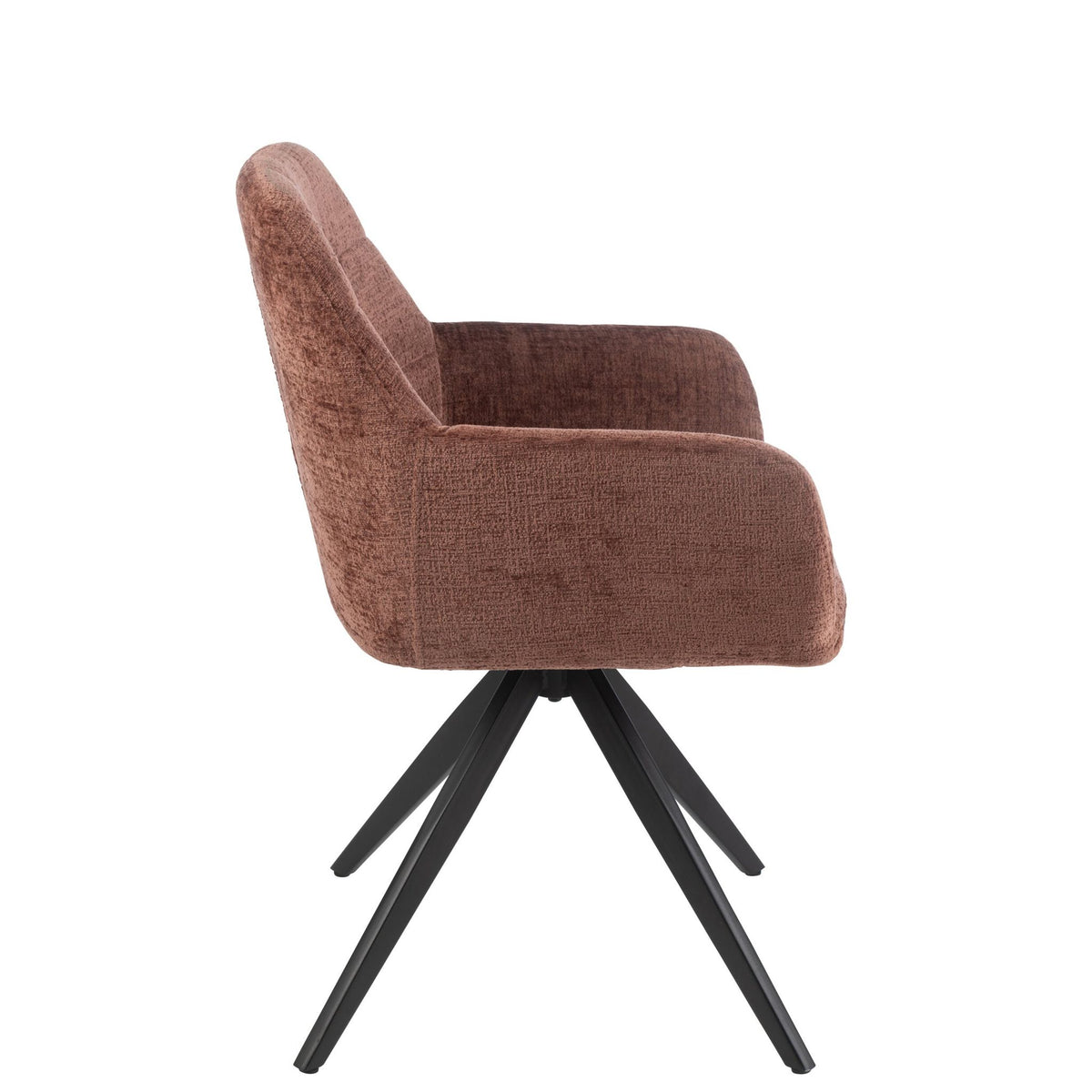 Chaise Louna Fer/Acrylique Marron J-Line