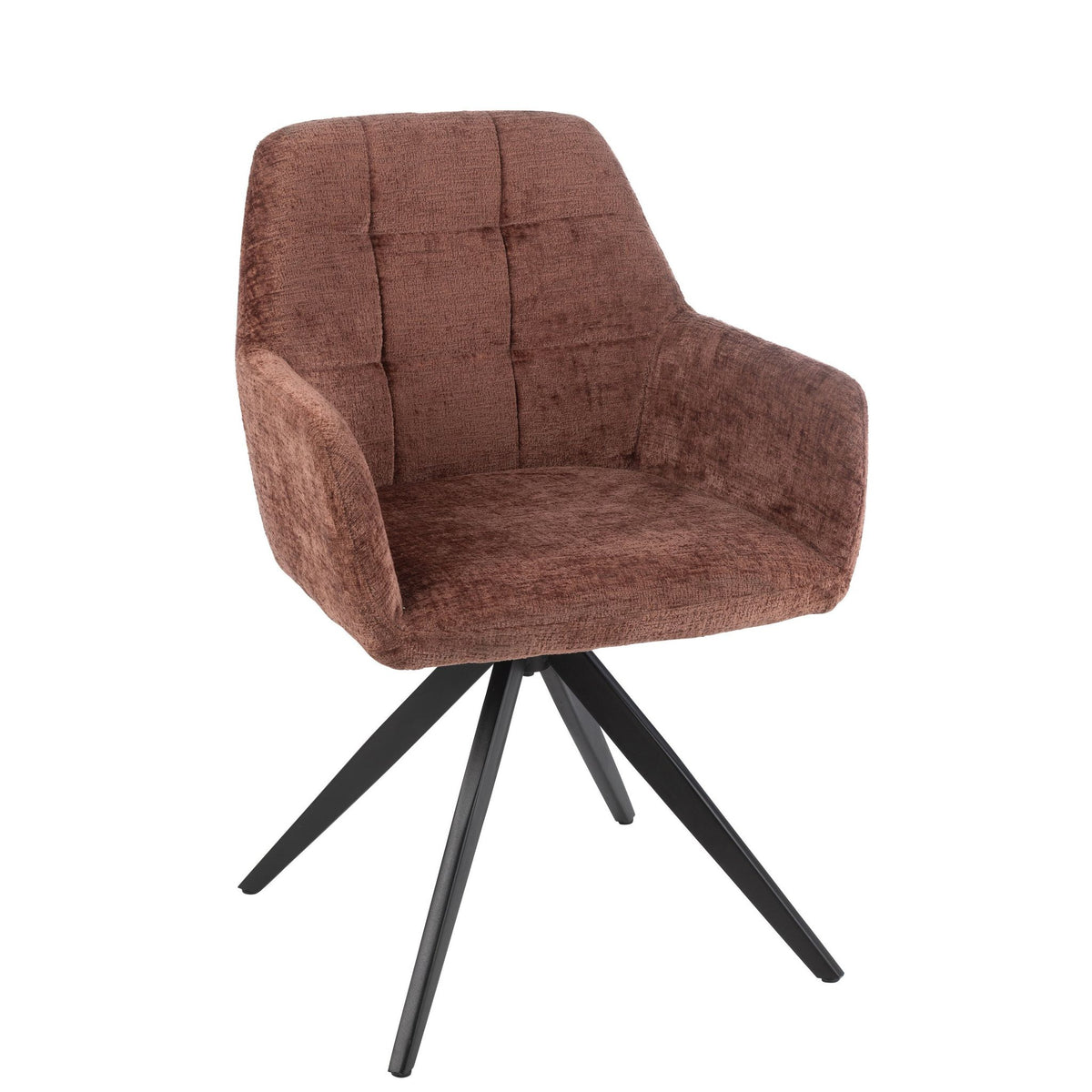 Chaise Louna Fer/Acrylique Marron J-Line