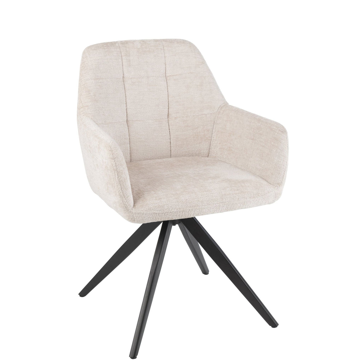 Chaise Louna Fer/Acrylique Ivoire J-Line