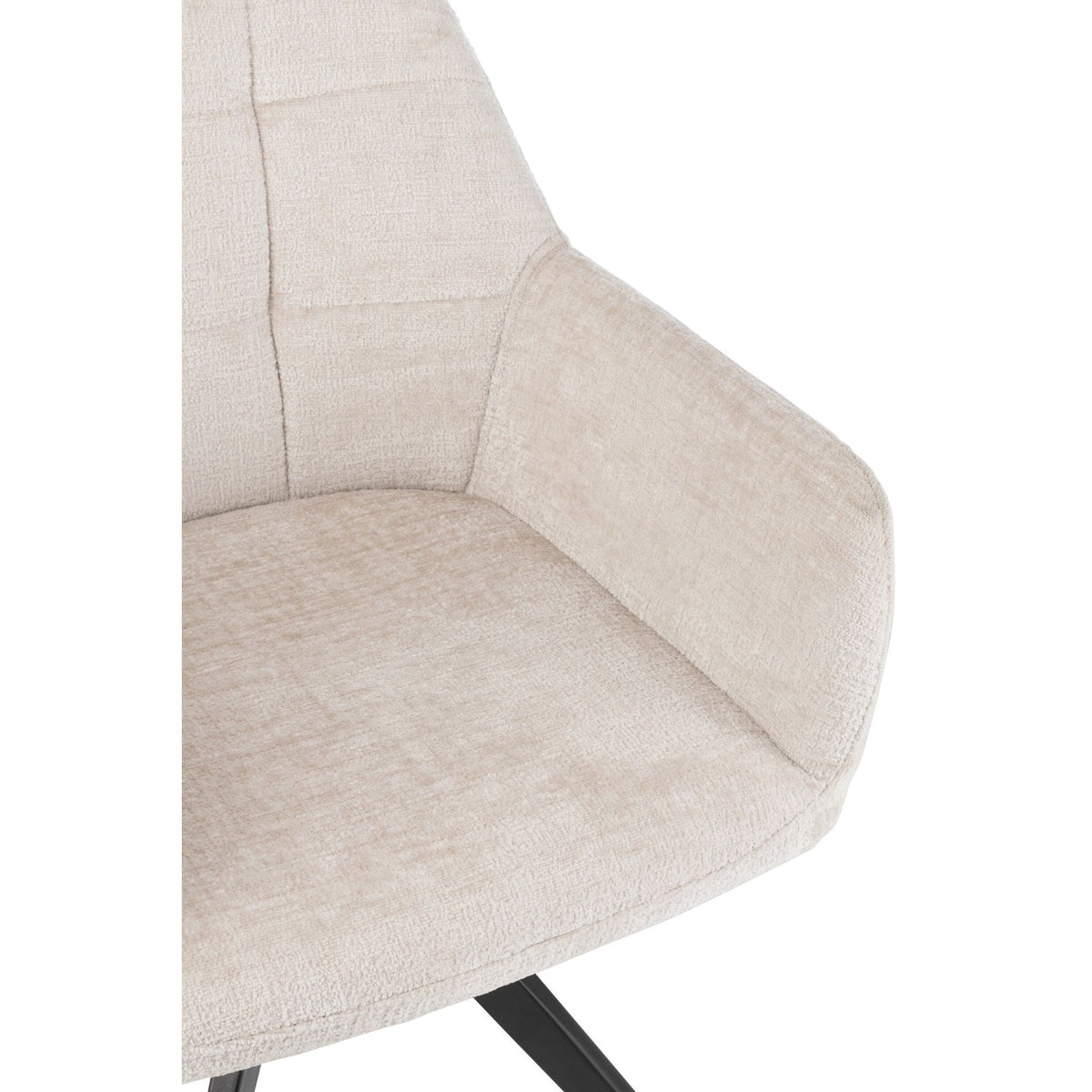 Chaise Louna Fer/Acrylique Ivoire J-Line
