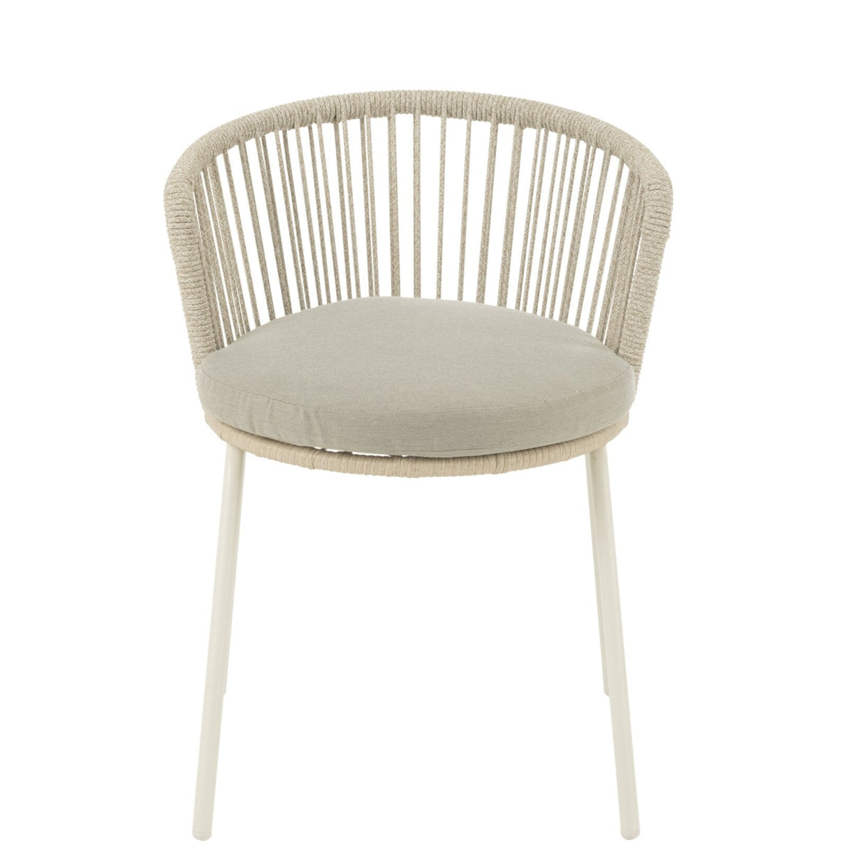 Chaise Toa Métal/Corde Grise J-Line