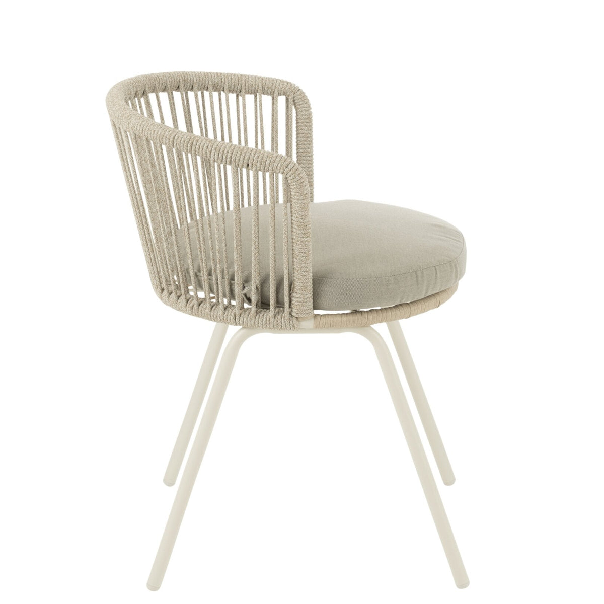 Chaise Toa Métal/Corde Grise J-Line