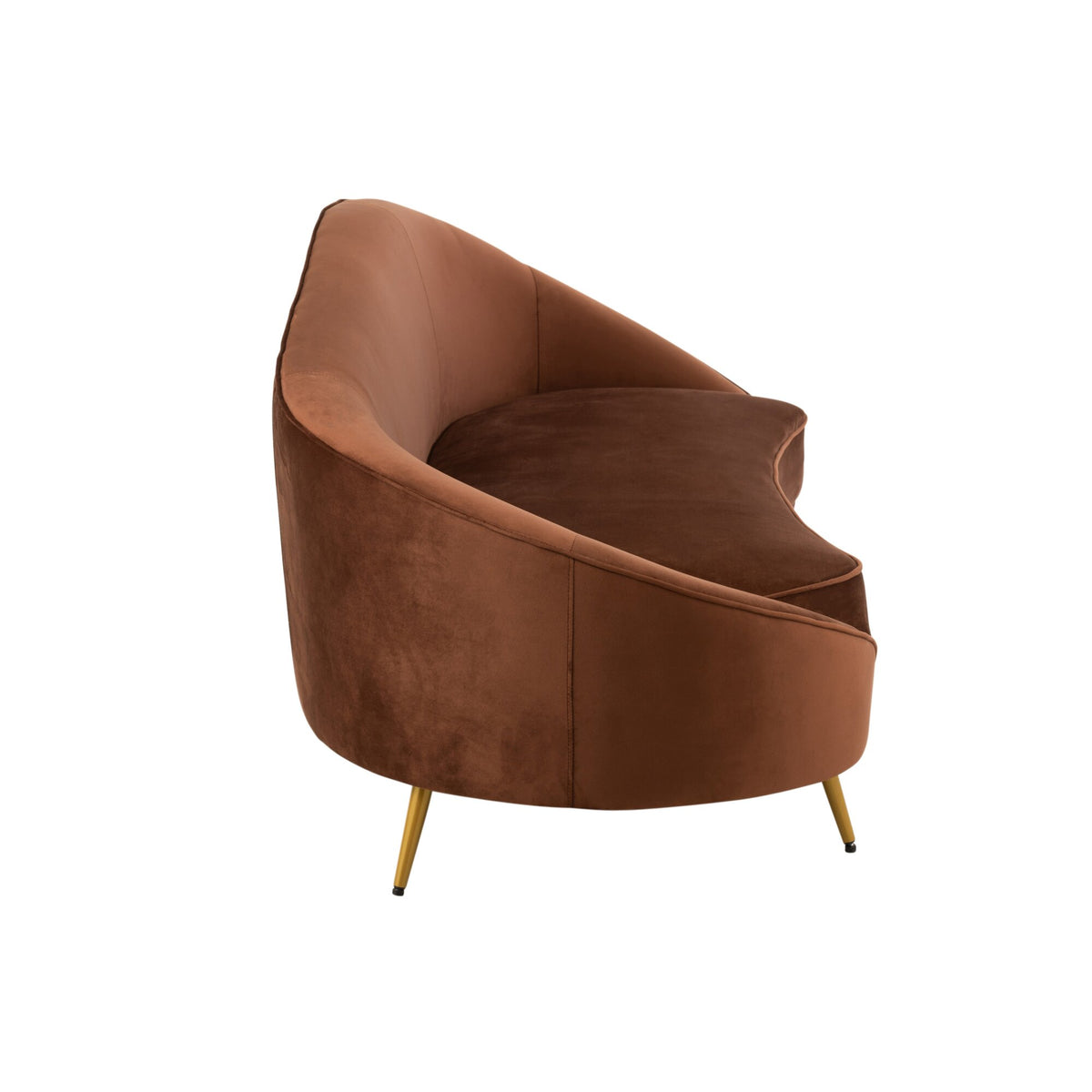 Canapé en tissu Elisabeth marron 180 cm J-Line