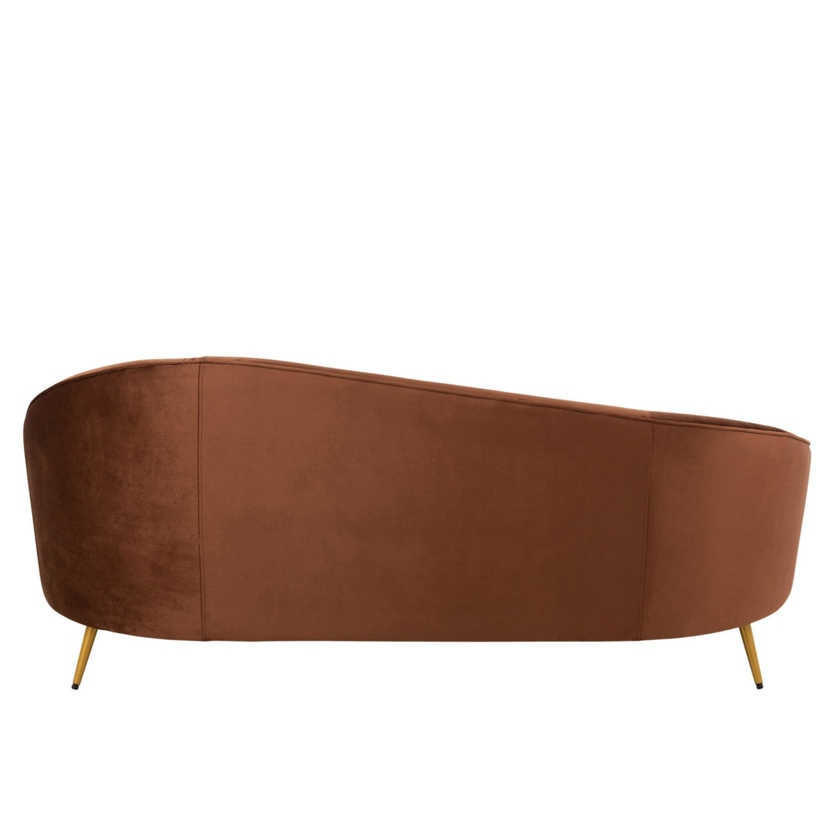 Canapé en tissu Elisabeth marron 180 cm J-Line