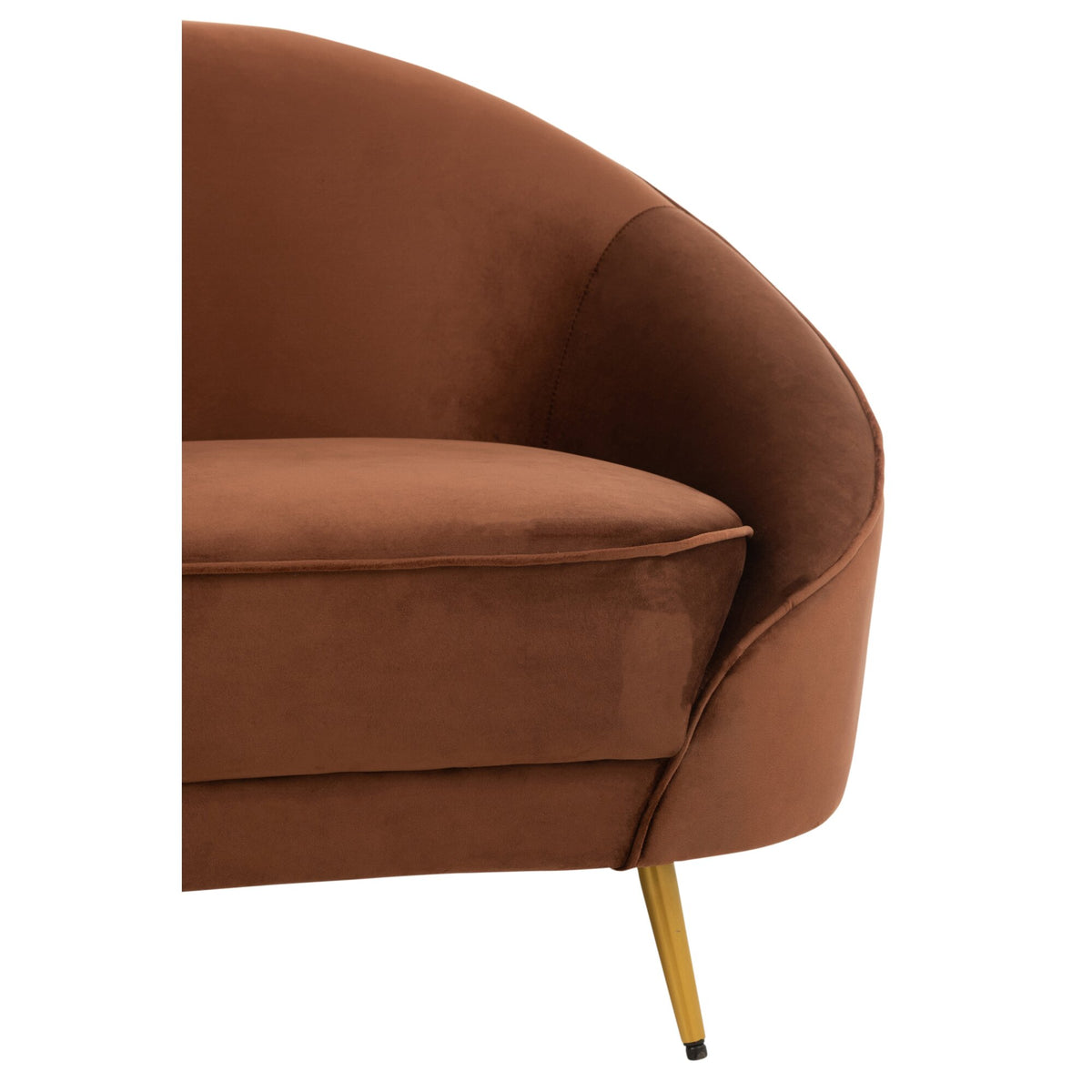 Canapé en tissu Elisabeth marron 180 cm J-Line