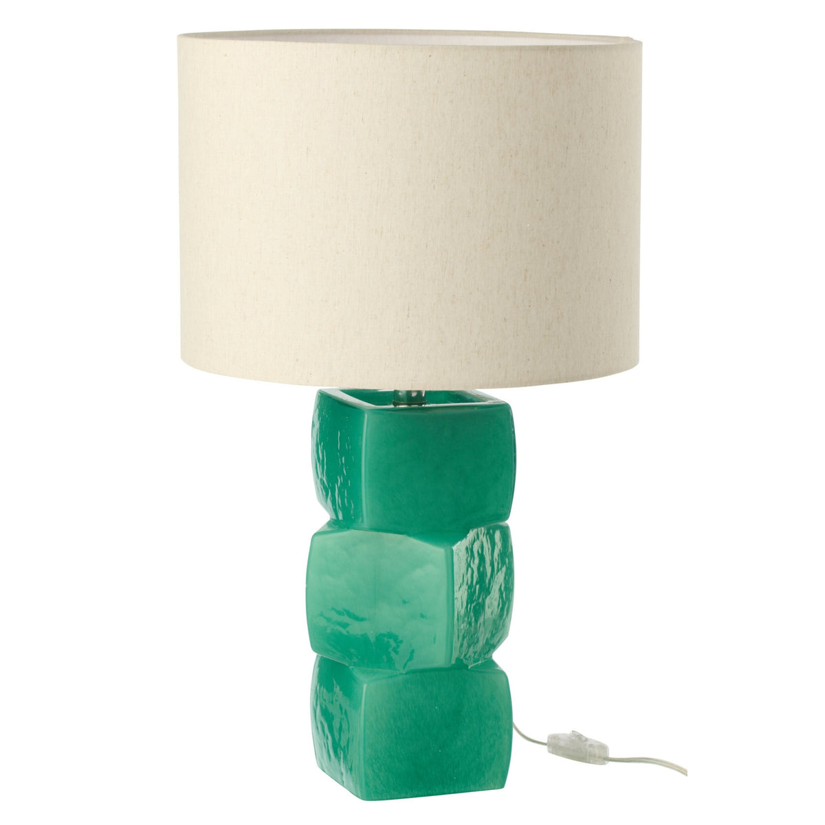 Lampe de table 3 cubes en verre vert foncé J-Line