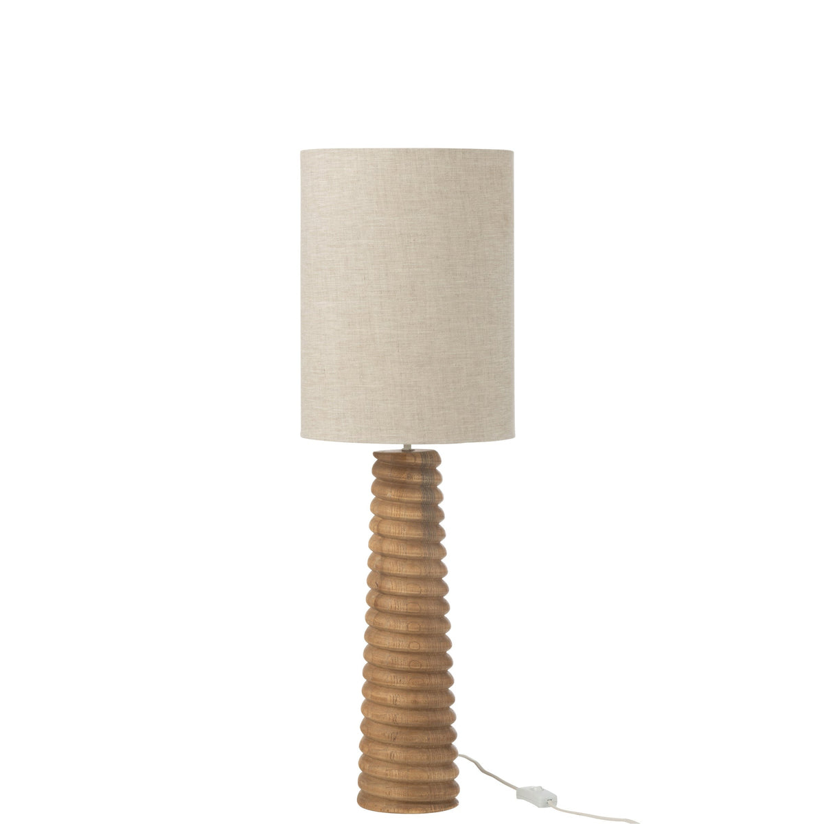 Lampe de table à vis en bois gris naturel J-Line