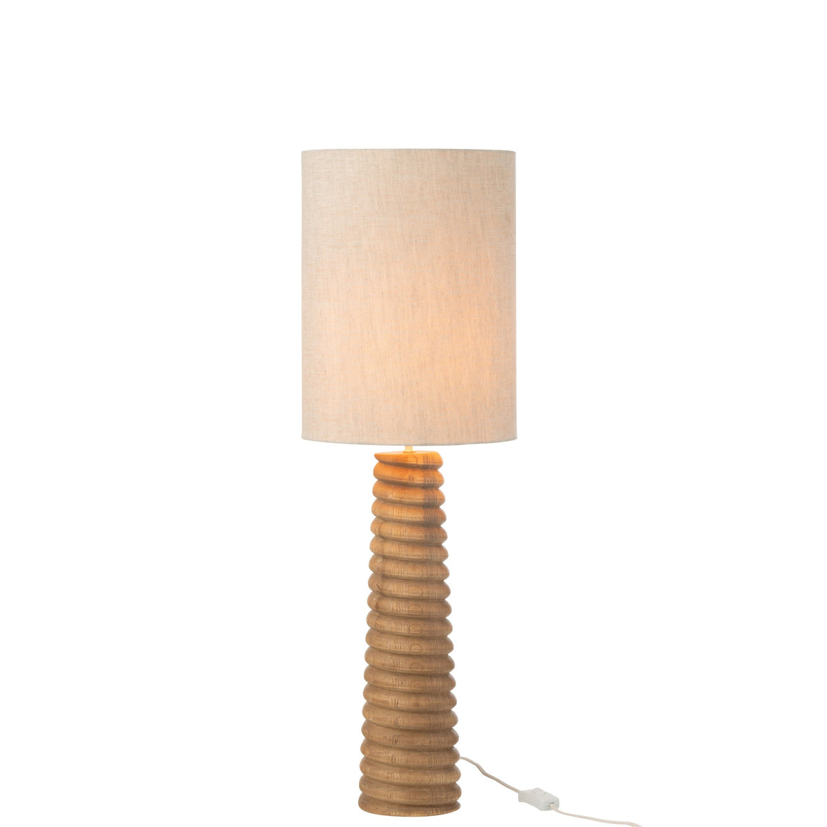 Lampe de table à vis en bois gris naturel J-Line