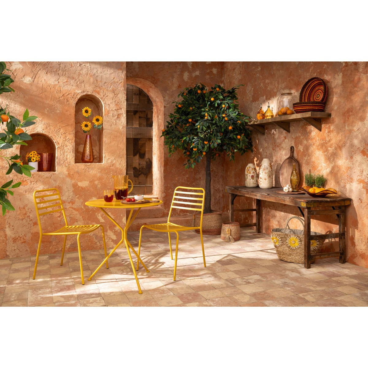 Chaise de jardin Métal Jaune J-Line