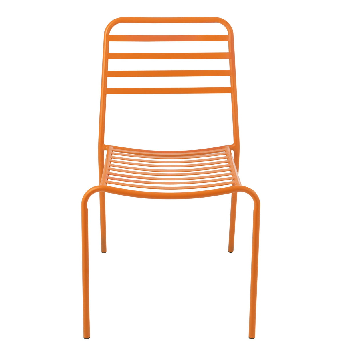 Chaise de jardin en métal rayé orange J-Line