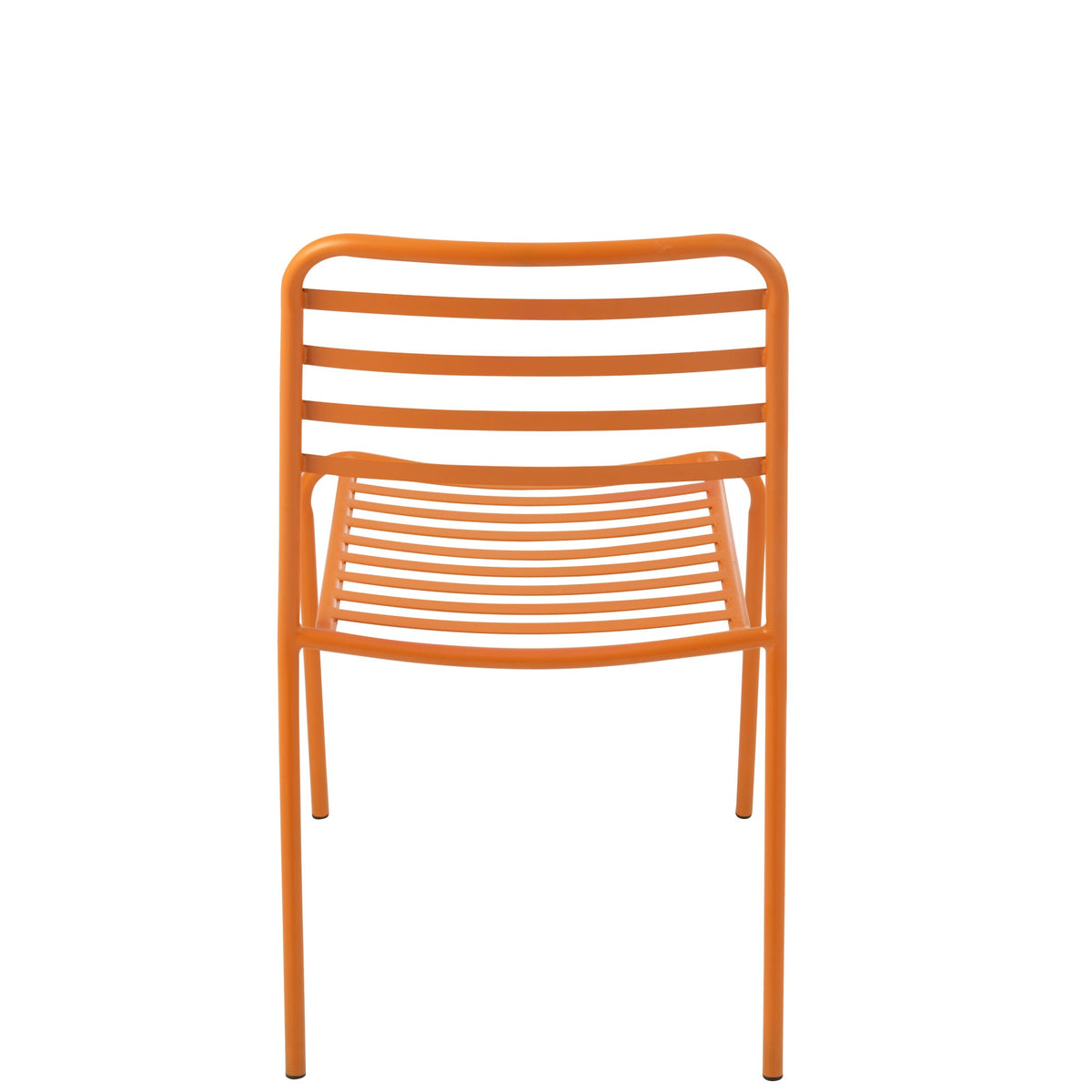 Chaise de jardin en métal rayé orange J-Line