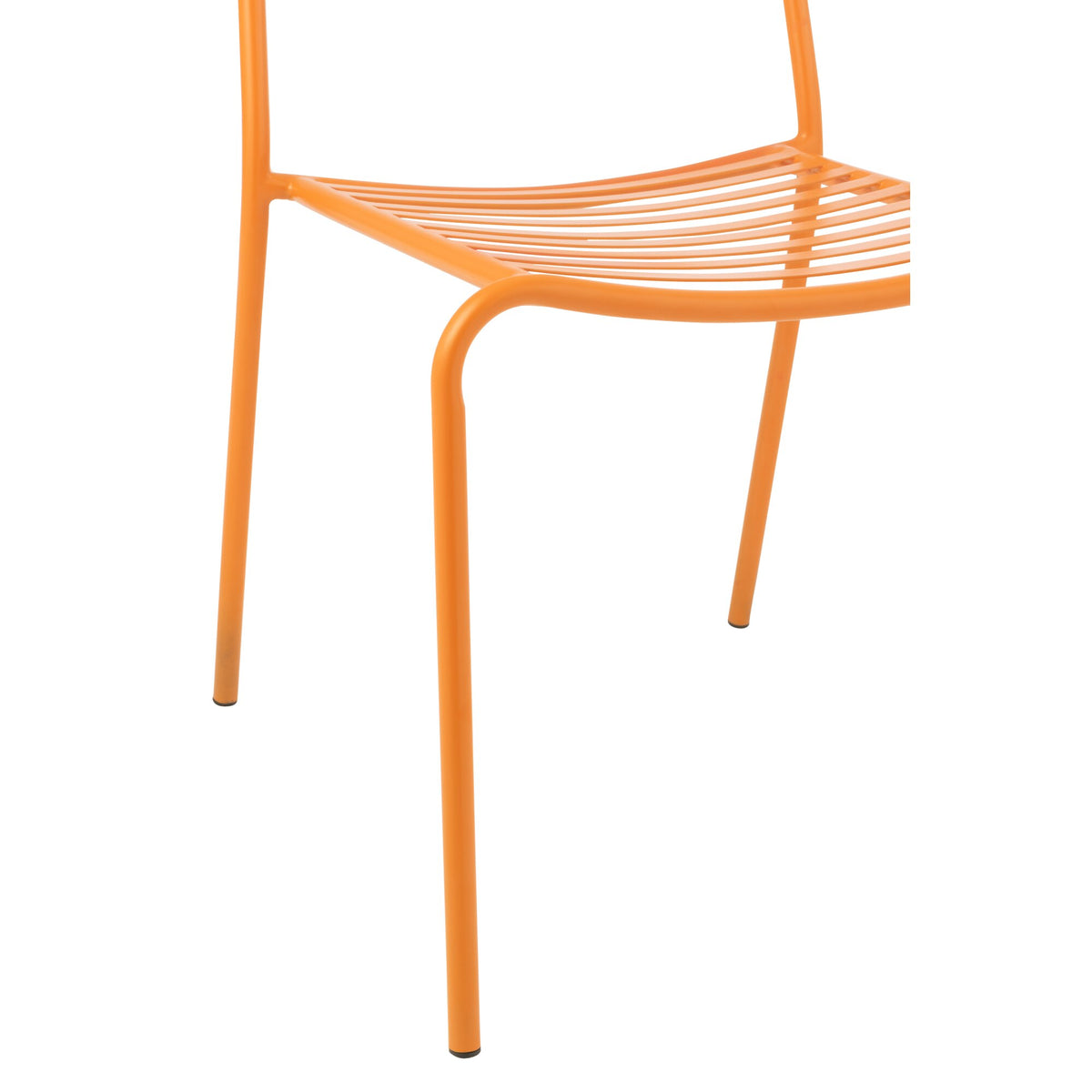 Chaise de jardin en métal rayé orange J-Line