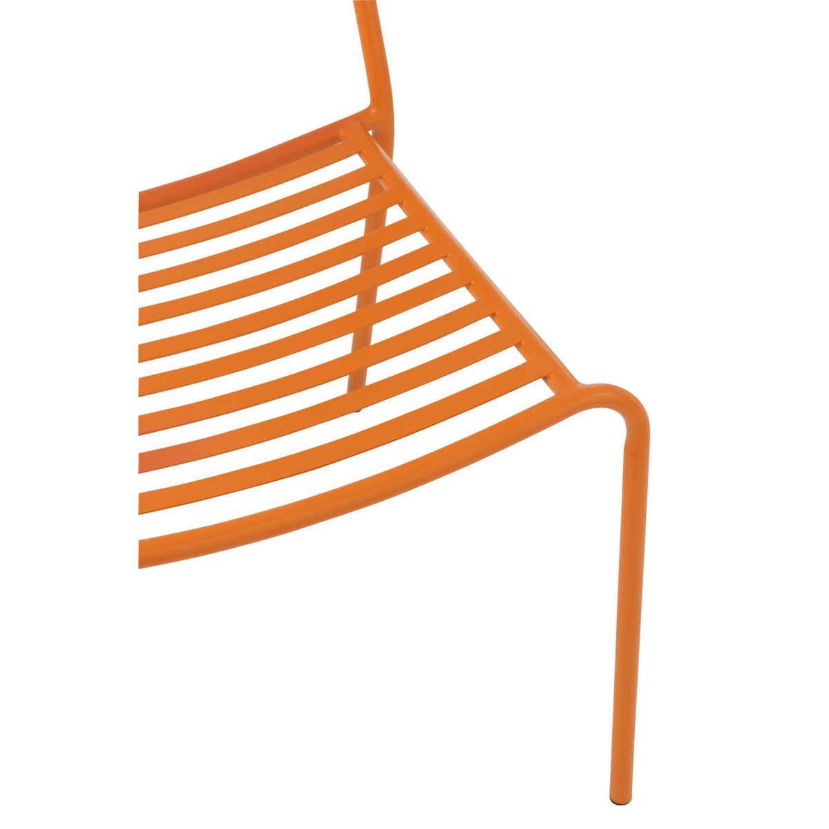 Chaise de jardin en métal rayé orange J-Line