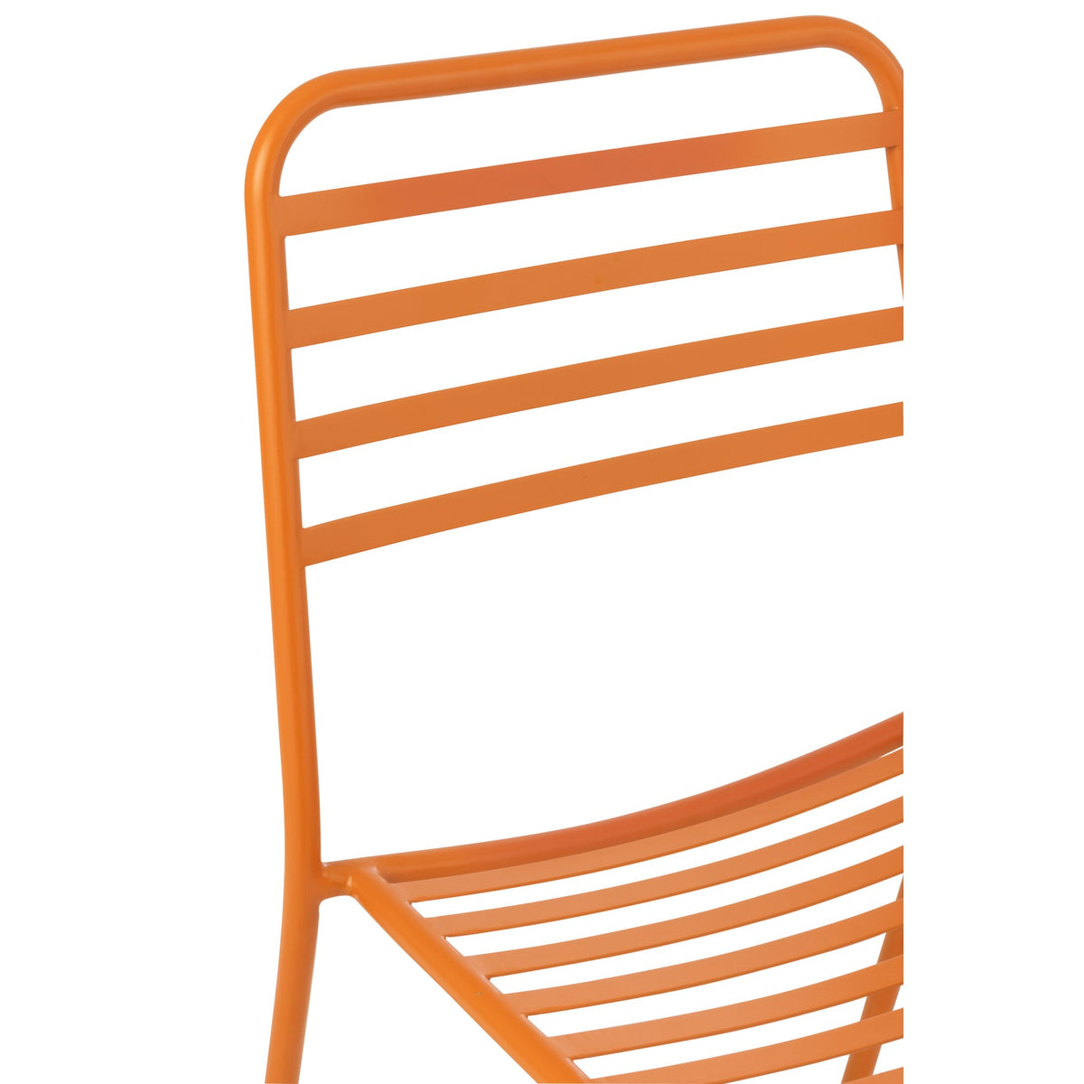 Chaise de jardin en métal rayé orange J-Line