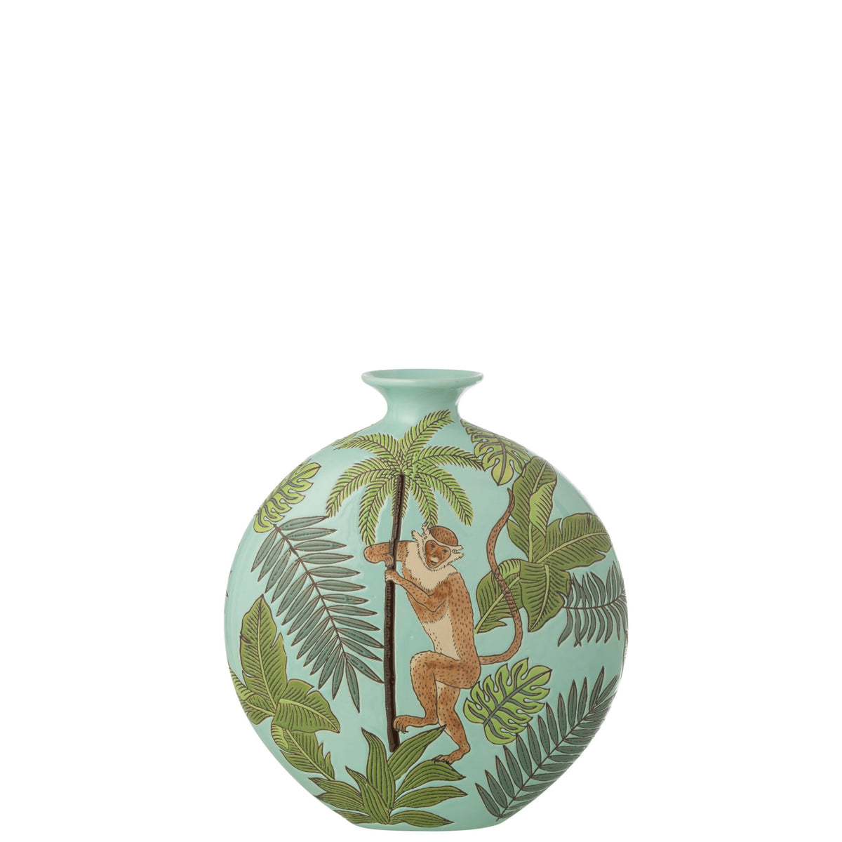 Vase Singe en porcelaine multicolore petit J-Line