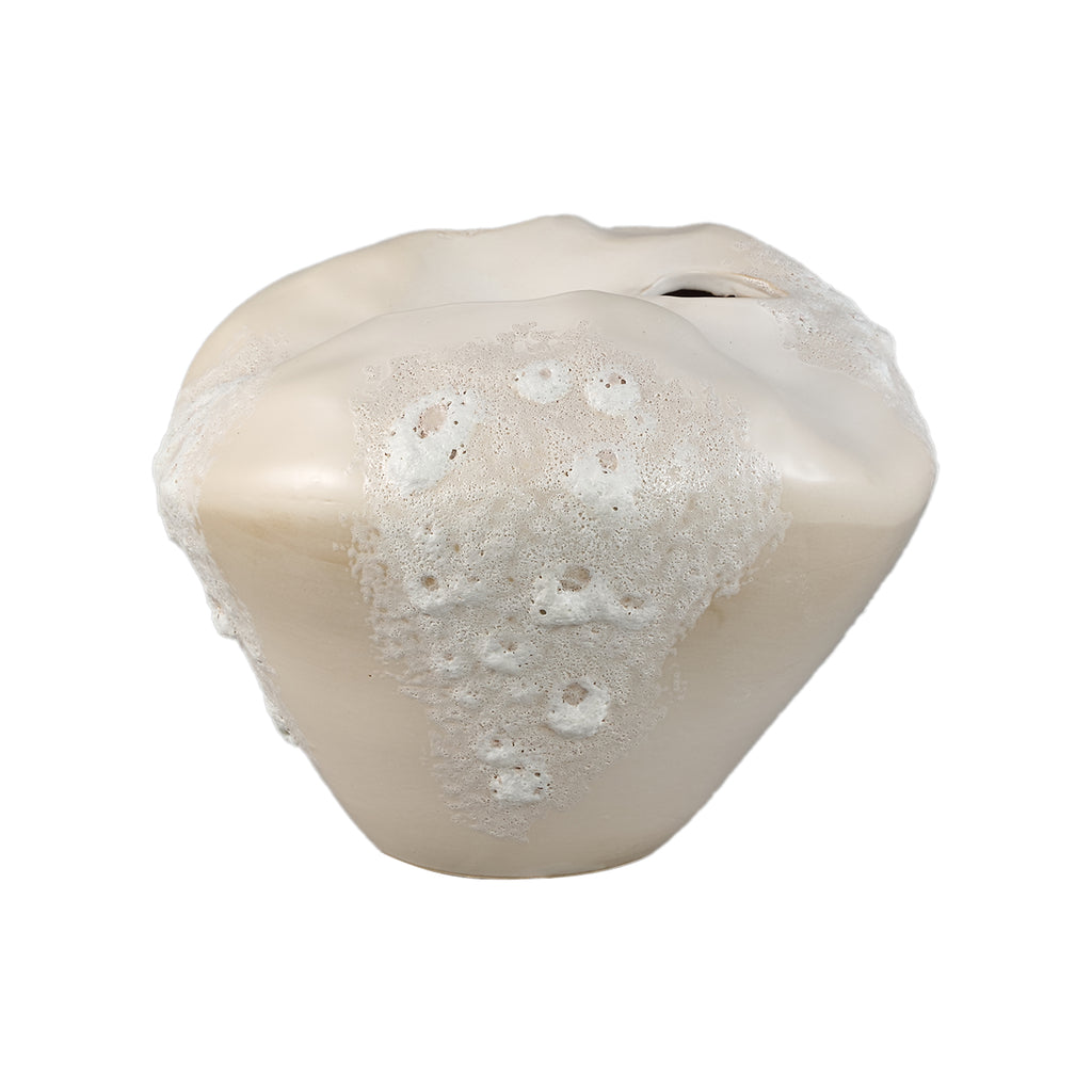 Vaas Dangelo M - 29x29x22 cm - Keramiek - Creme PTMD - Vaas - PTMD - livinglovely.nl