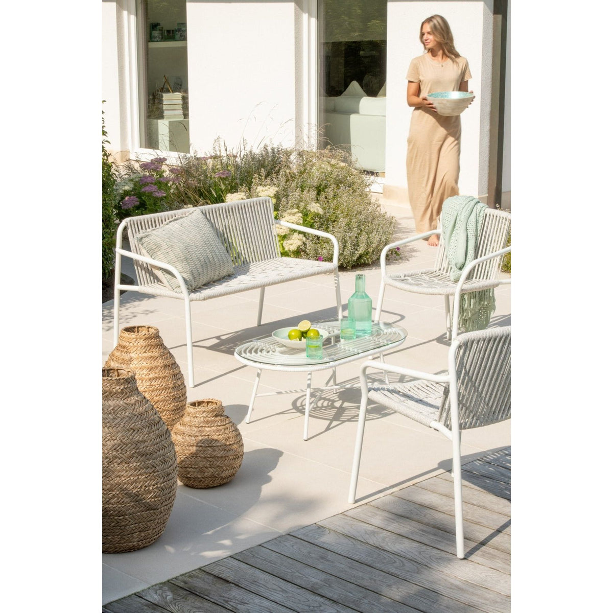 Vase Tressé en Jute Naturel Large J-Line