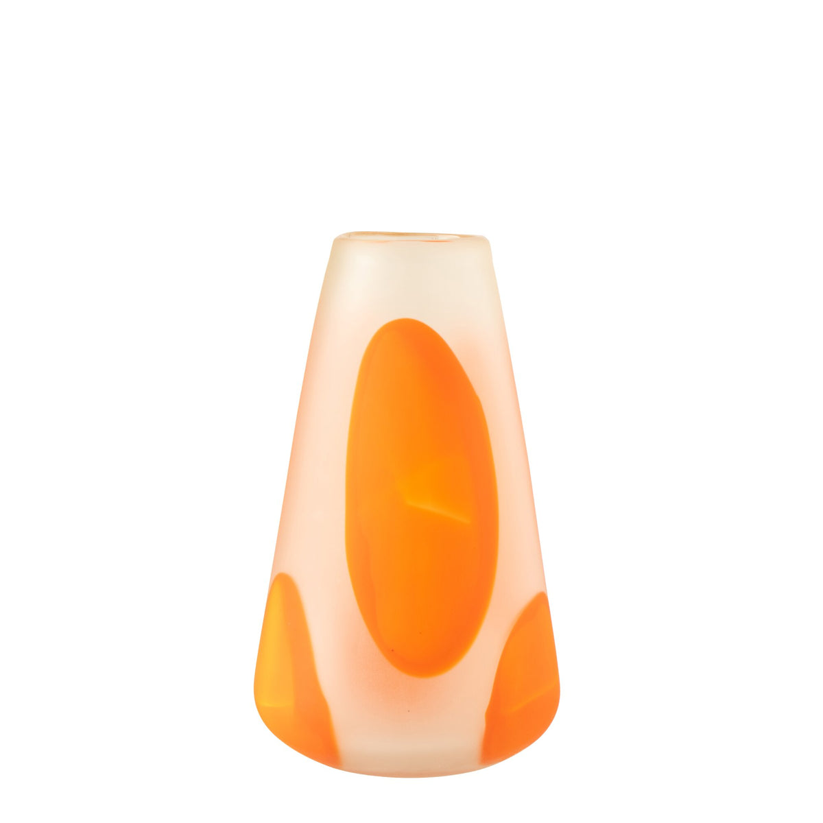 Photophore Verre à pois Orange foncé/Transparent Large J-Line