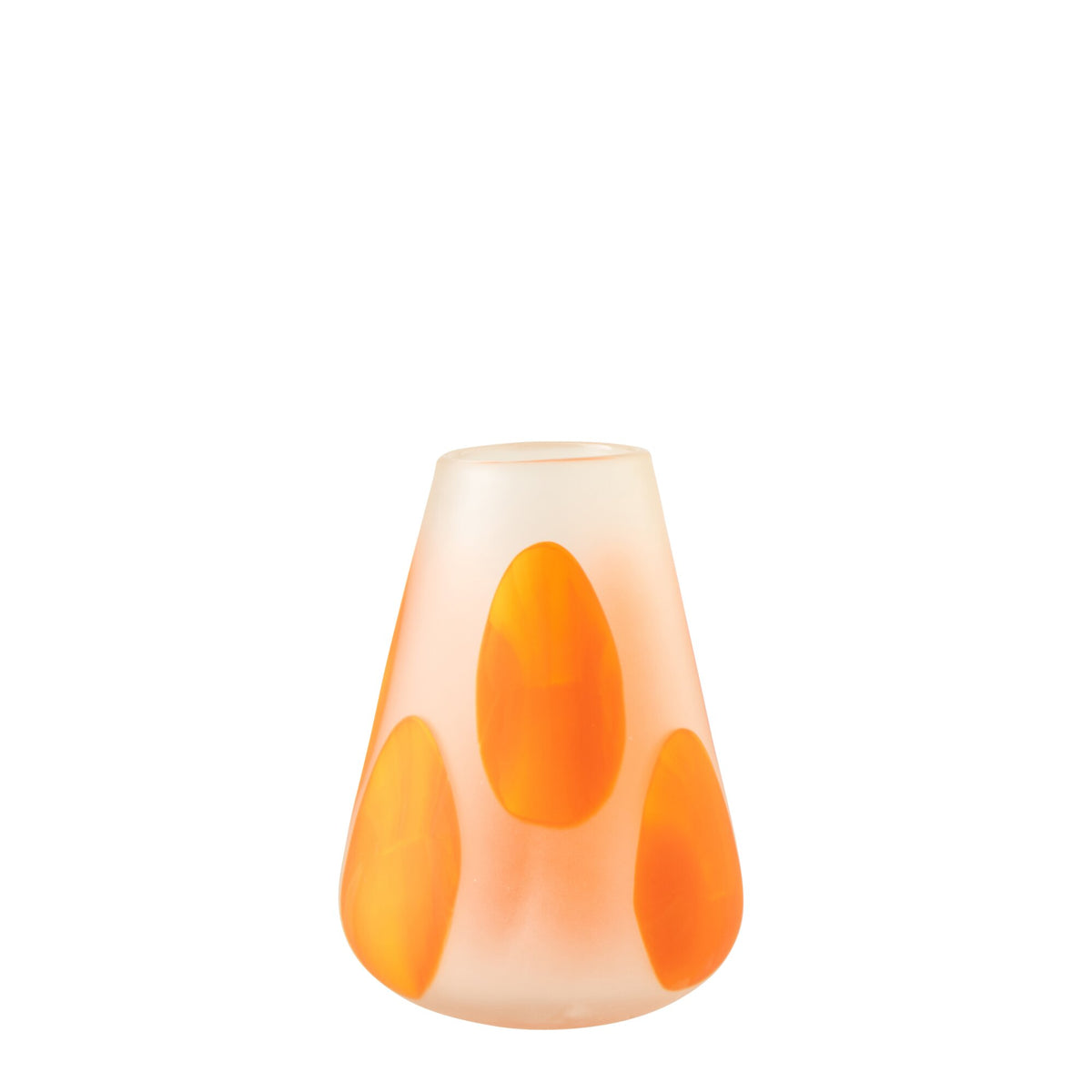 Photophore Verre à pois Orange foncé/Transparent Petit J-Line