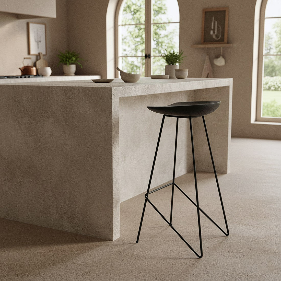 Tabouret de bar Loft Noir Raw Materials