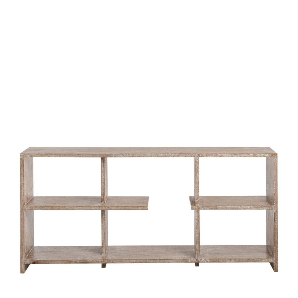 Bibliothèque en bois de manguier blanc cassé J-Line
