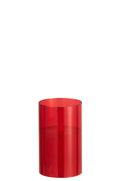 Lampe LED Verre Scintillant Rouge Petite