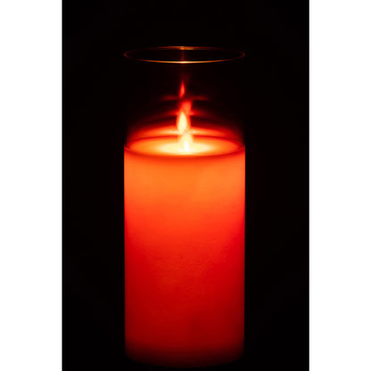 Lampe LED Verre Scintillant Rouge Large