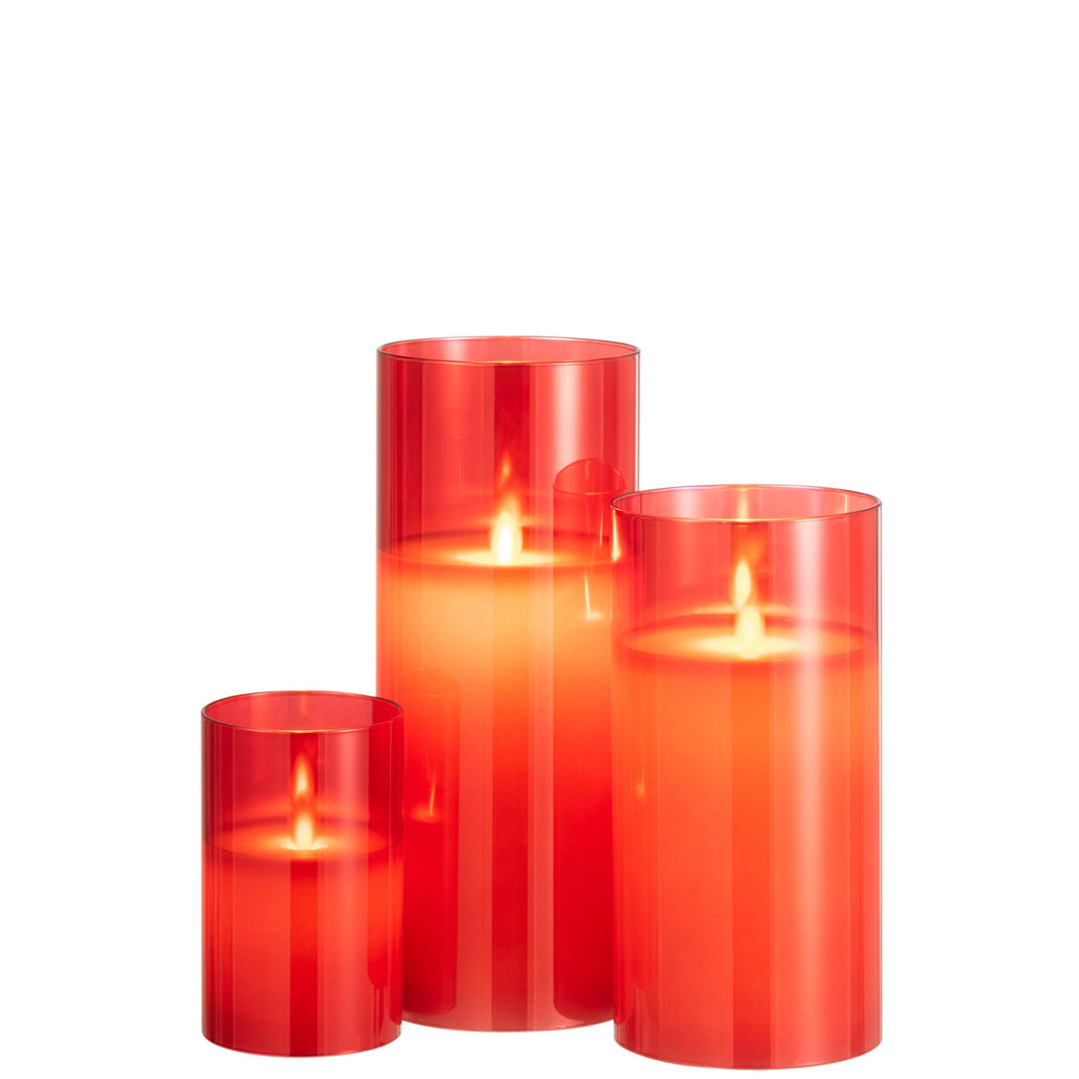 Lampe LED Verre Scintillant Rouge Large