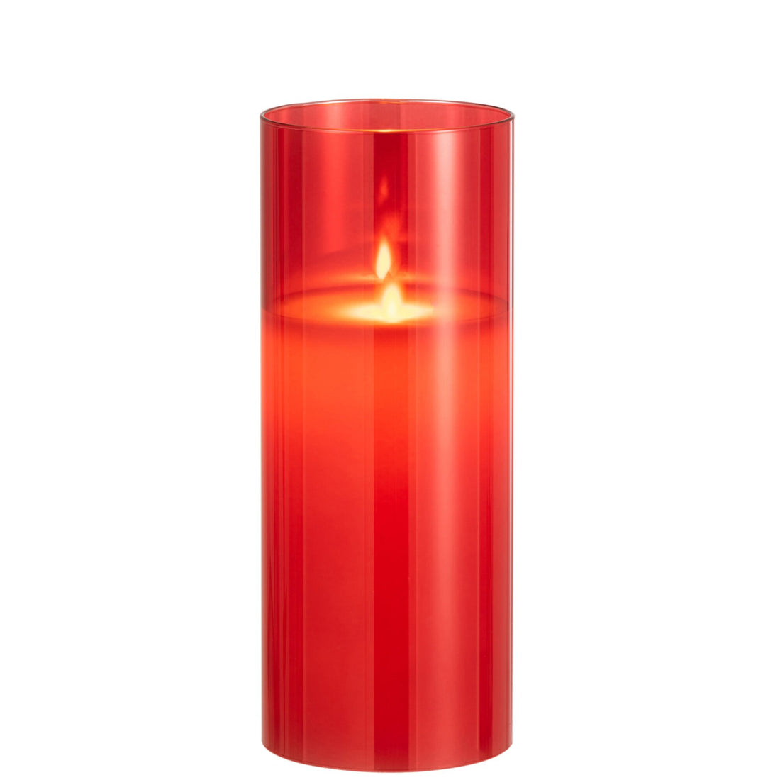 Lampe LED Verre Scintillant Rouge Large